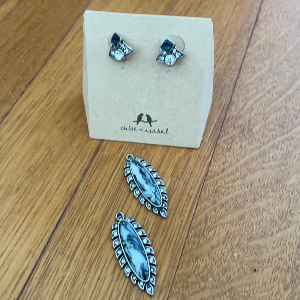 Nwt c+i convertible blue earrings